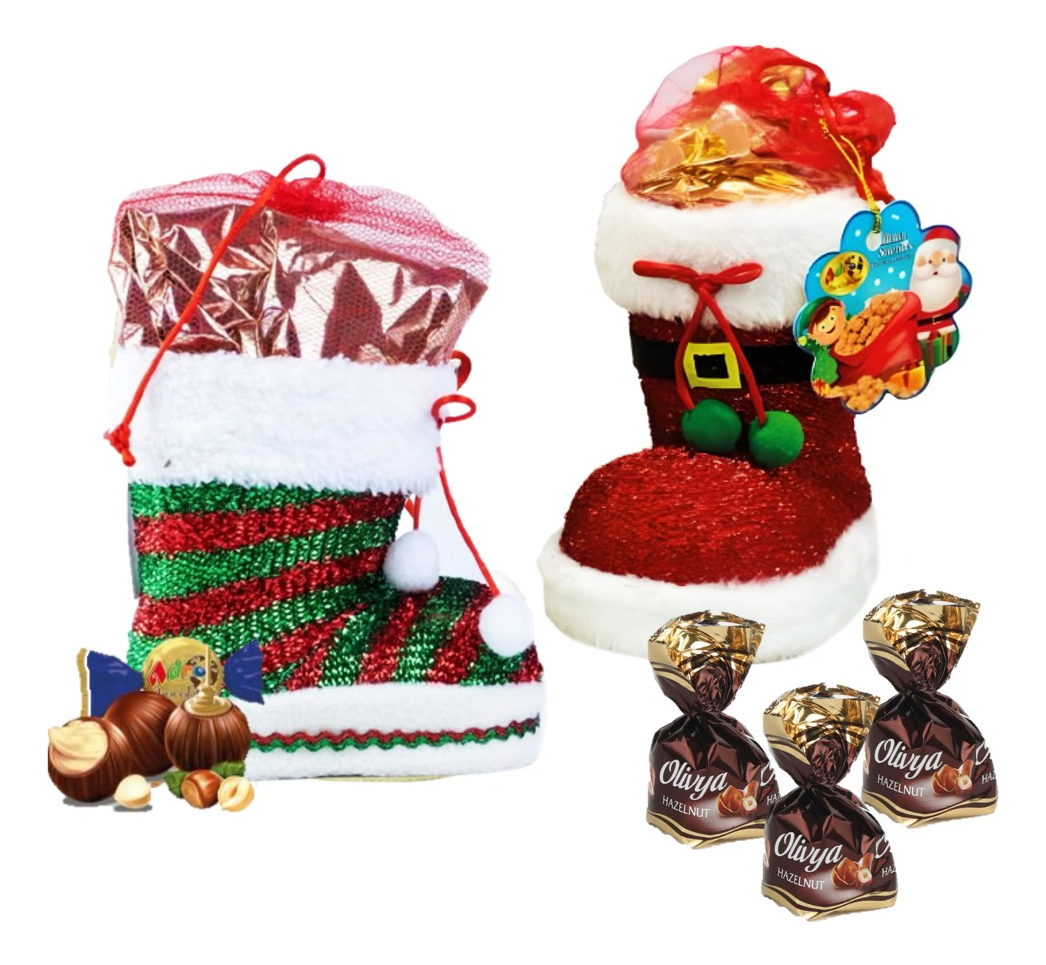 Estuche Regalo Bota Navidad Chocolates Navideños Adro X 2 U